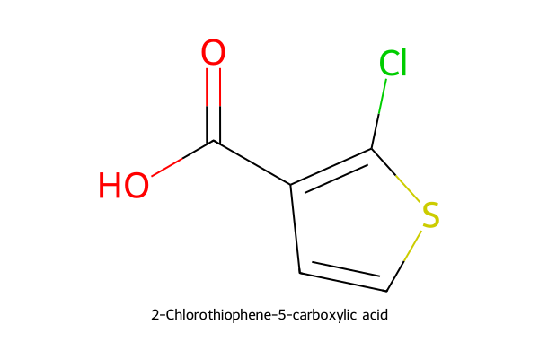2-Chlorothiophene-5-carboxylic acid chemical structure, CAS 24065-33-6